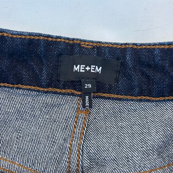 ME+EM Denim Bermuda Long Jean Shorts Jorts Dark Wash Size 29 Me And Em - Picture 5 of 8